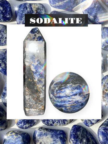 Sodalite Healing Crystals [Tower & Sphere]